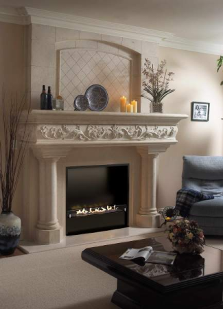 Биокамин в мраморном портале Firezo Felicità